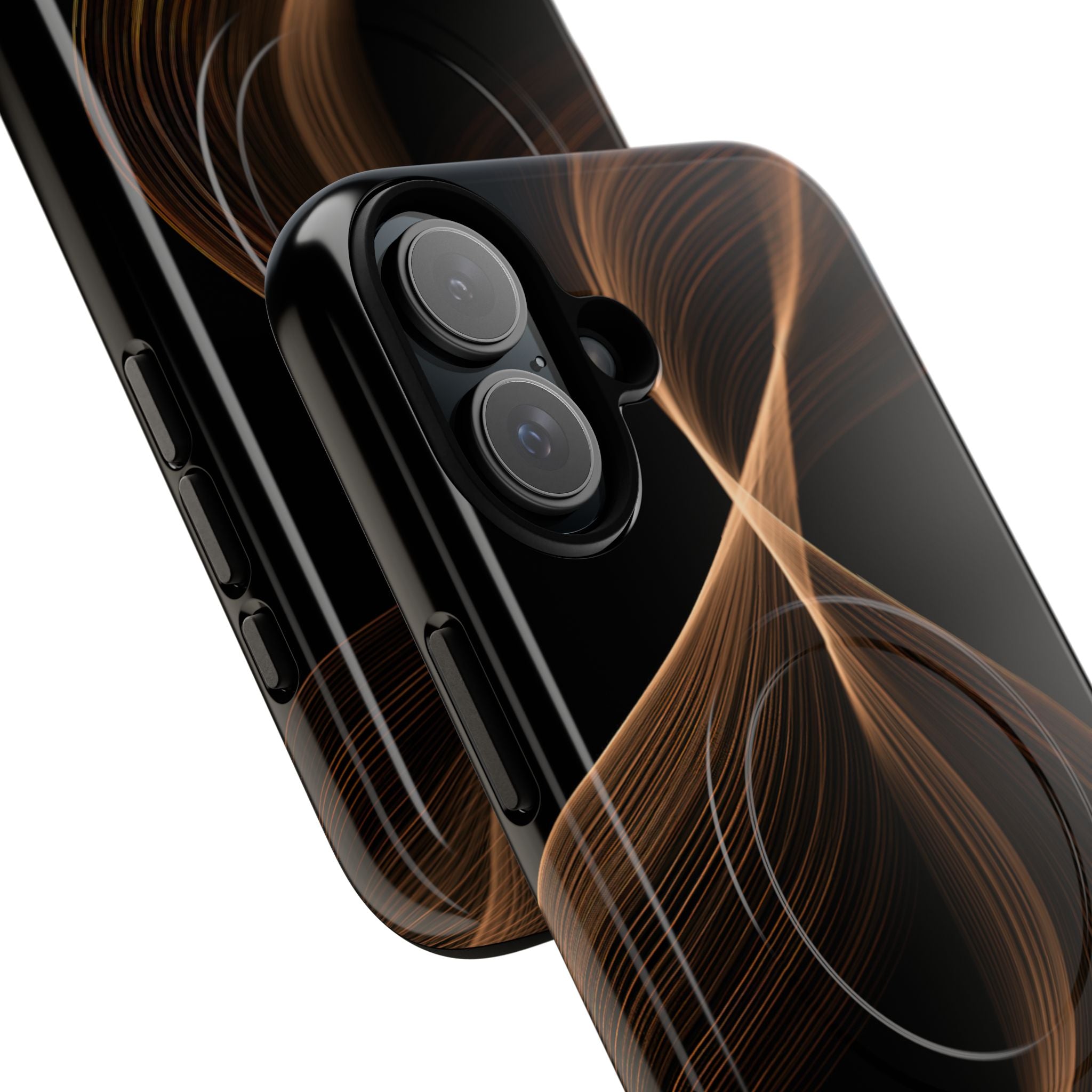 Brown Tough 2.0 Magsafe Phone Case for iPhone - Copper Silk Wave