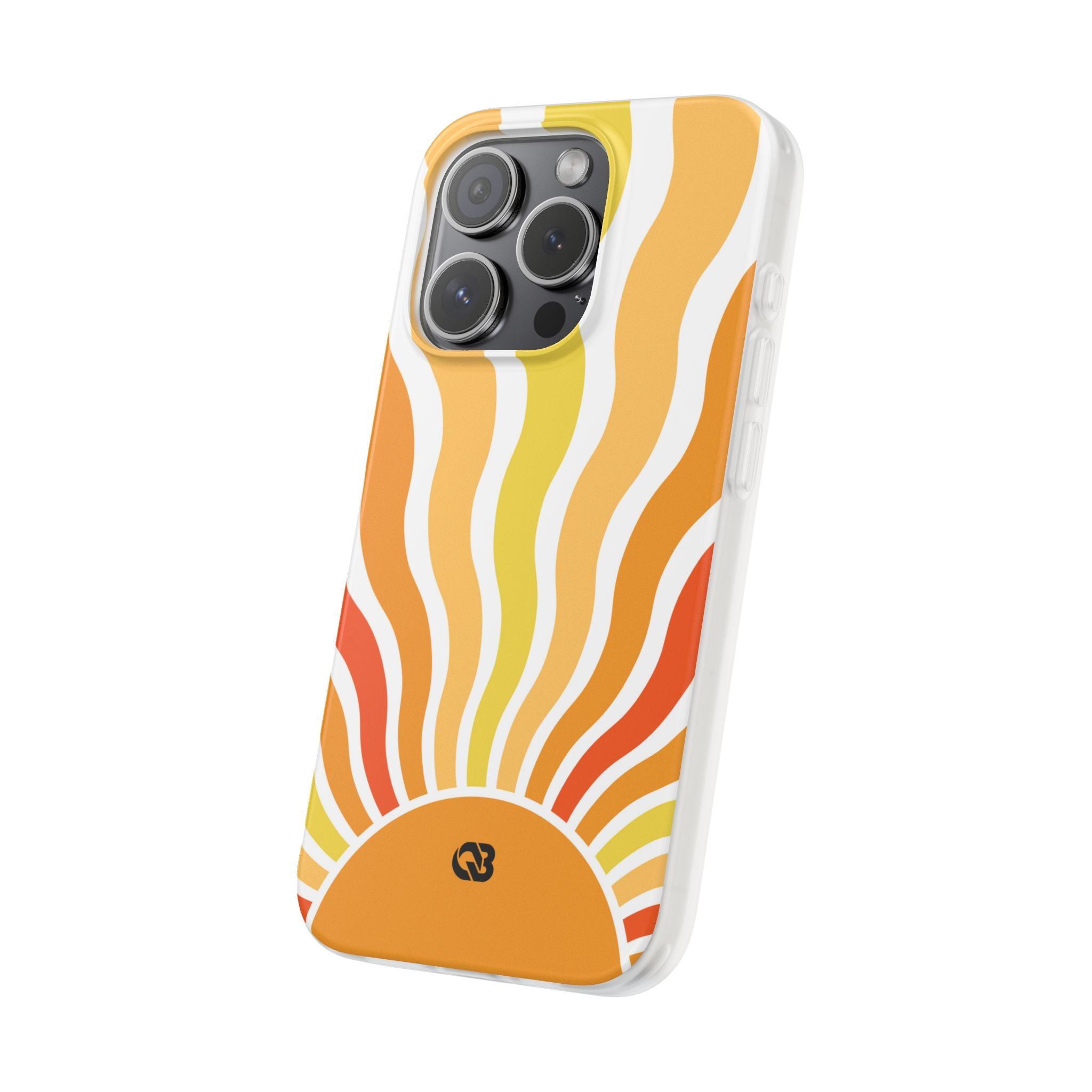 Amber Solar Waves · Soft Phone Case for iPhone