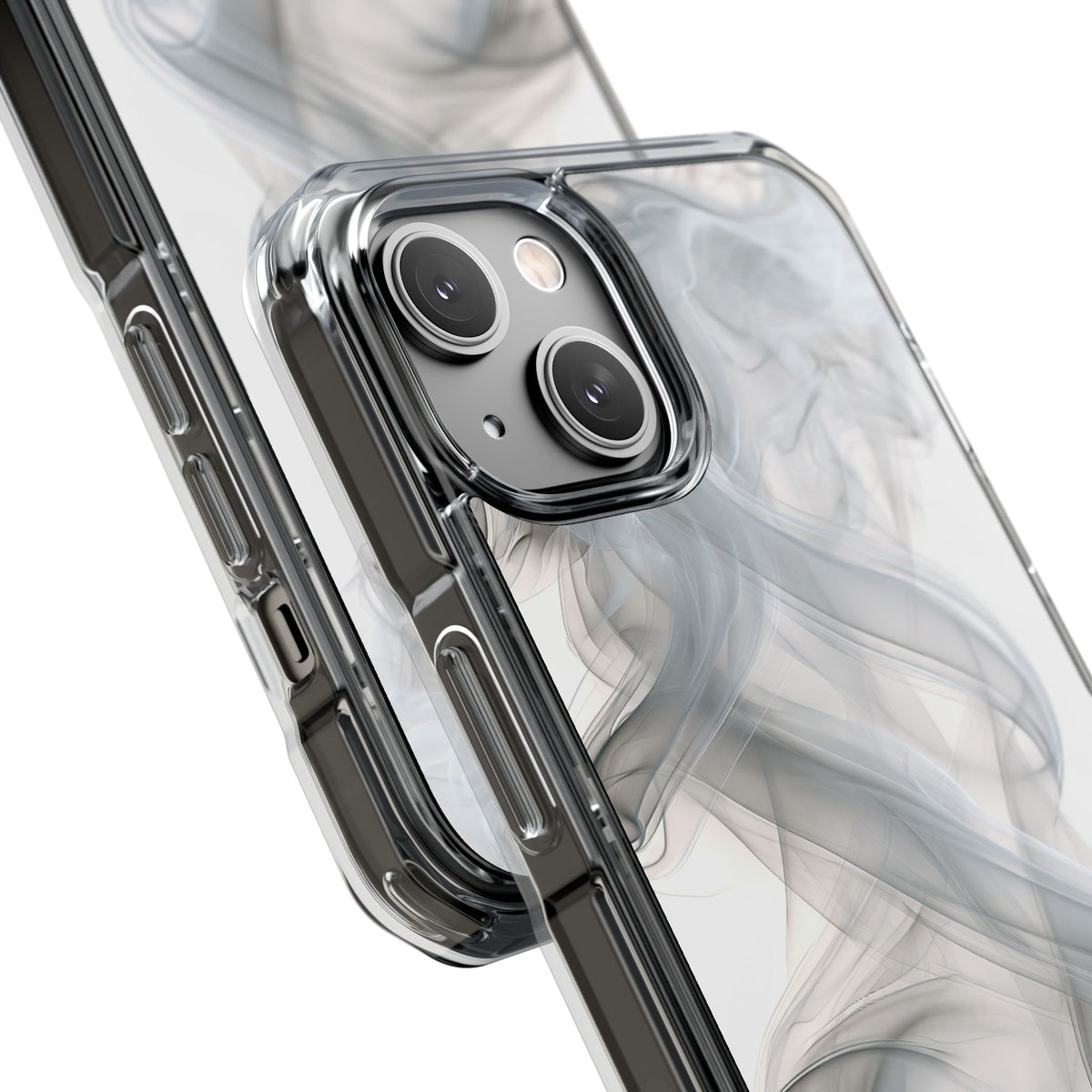Vapor Noir · Clear Impact Magnetic Phone Case for iPhone ·  White