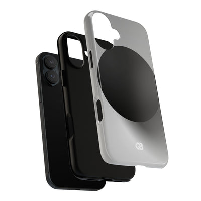 Grey Tough Phone Case for iPhone - Matte Onyx Sphere