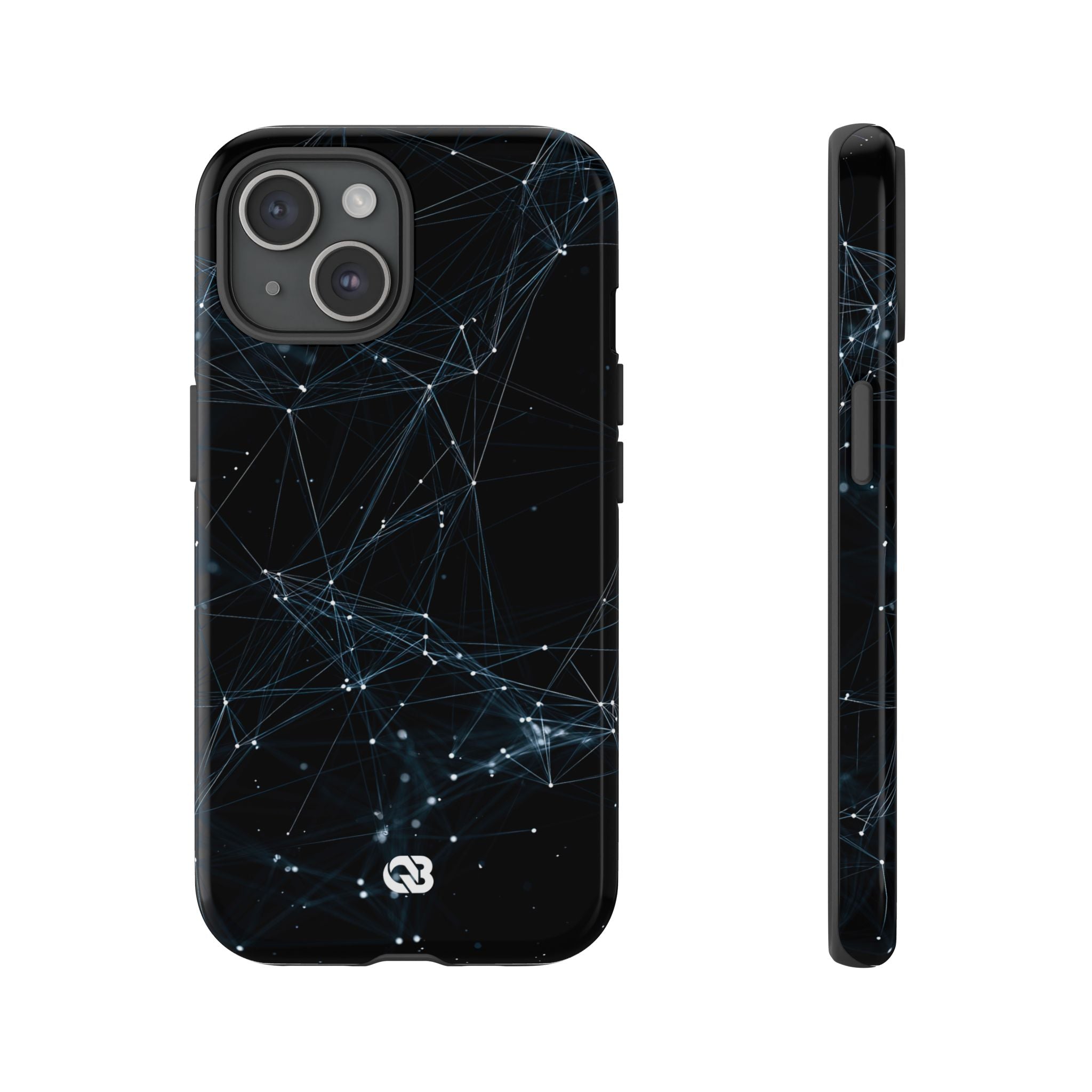 Black Tough Phone Case for iPhone - Arctic Neural Mesh