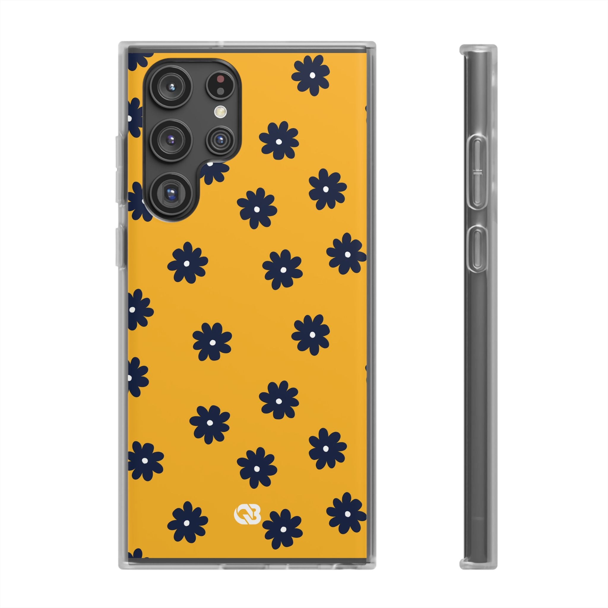 Navy Daisy Mustard · Soft Phone Case for Samsung