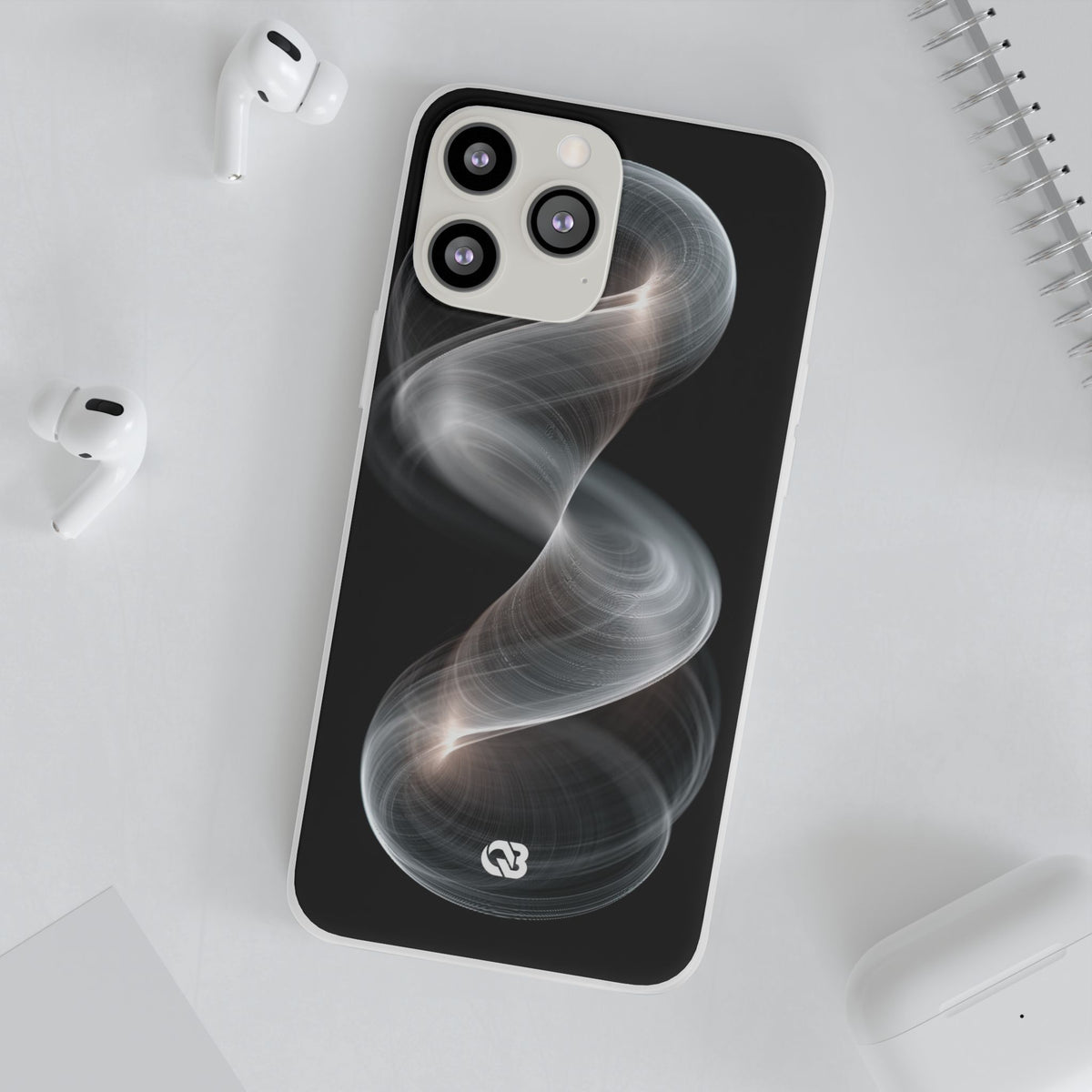 Luminous Vortex · Lite Phone Case for iPhone ·  Black