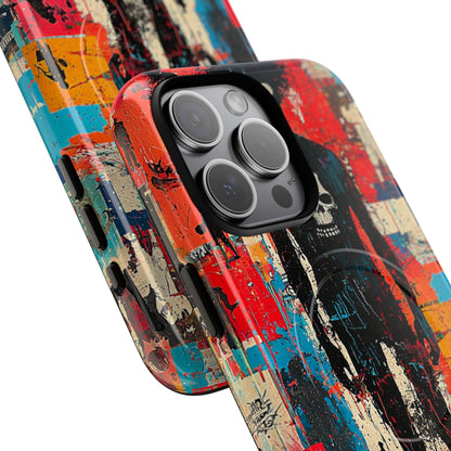 Spiky Skull Silhouette iPhone 15 Pro Max Case - Tough+