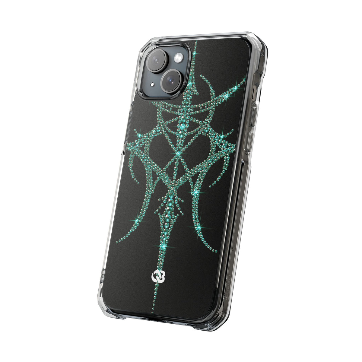 Teal Cyber Sigil · Clear Impact Magnetic Phone Case for iPhone · Teal