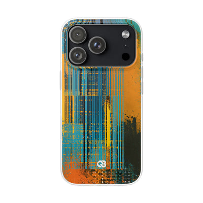 Cyber Glitch Stream · Lite Phone Case for iPhone ·  Teal