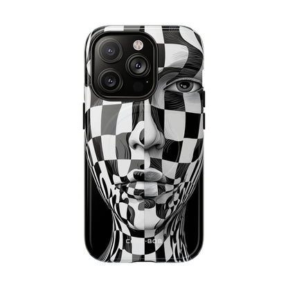 Checkered Face iPhone 14 Pro Skal - Tough+