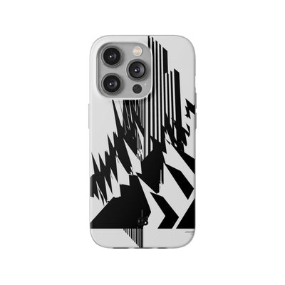 White Lite Phone Case for iPhone - Shattered Vector Spire