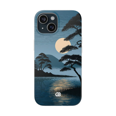 Moonlit Pine Horizon · Lite Phone Case for iPhone ·  Blue