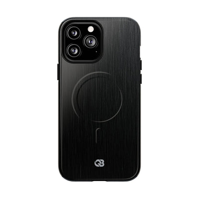 Obsidian Brushed Steel · Tough 2.0 Magnetic Phone Case for iPhone · Black