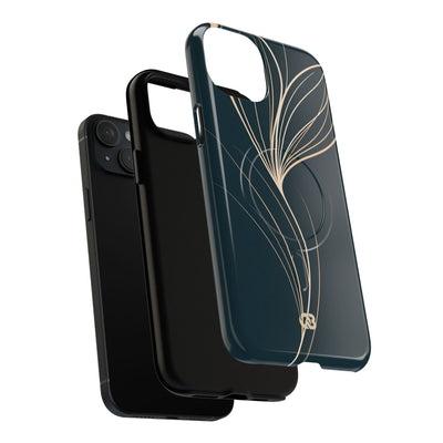 Teal Tough 2.0 Magsafe Phone Case for iPhone - Sandstone Silk Flora