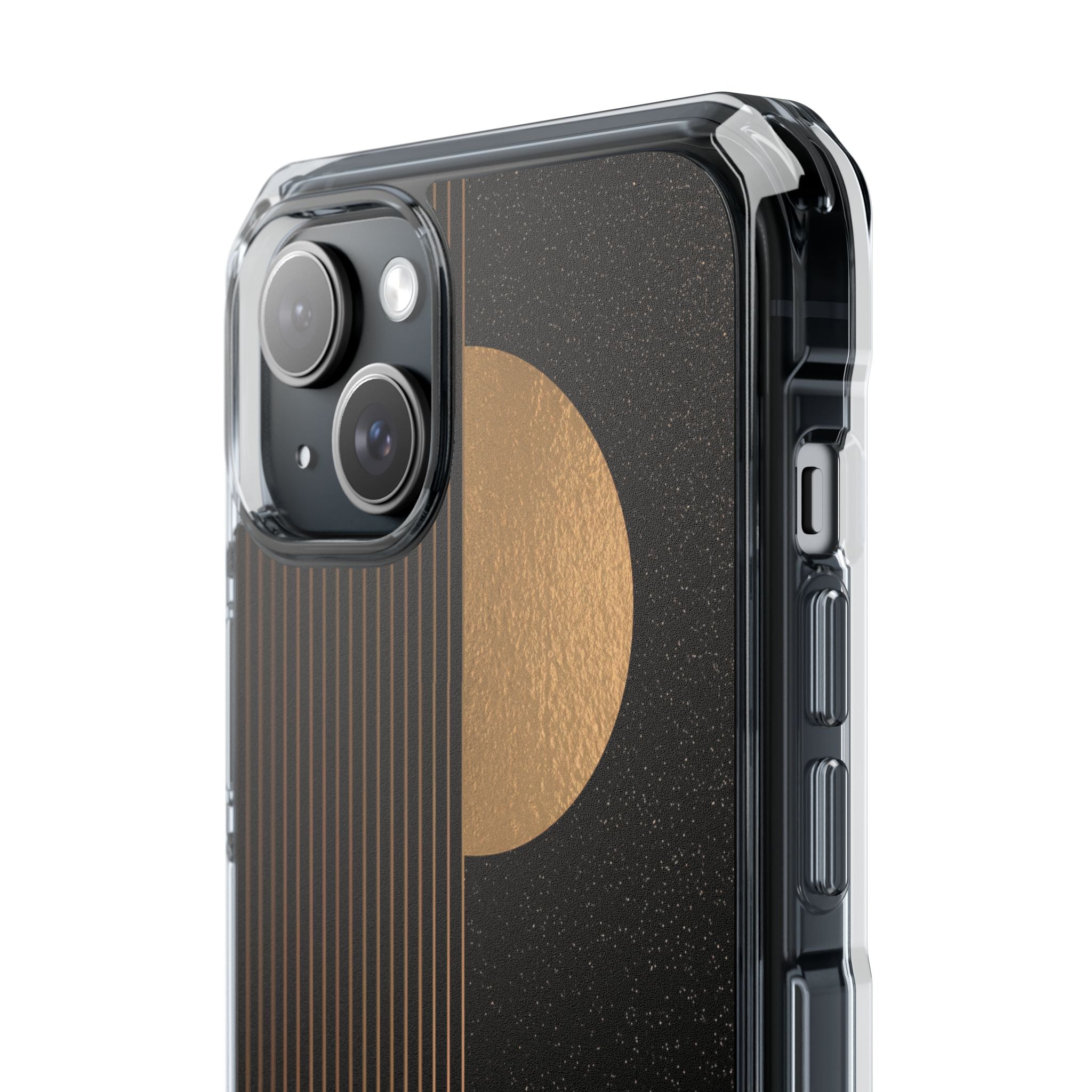 Gold Impact MagSafe Phone Case for iPhone - Gilded Obsidian Dunes