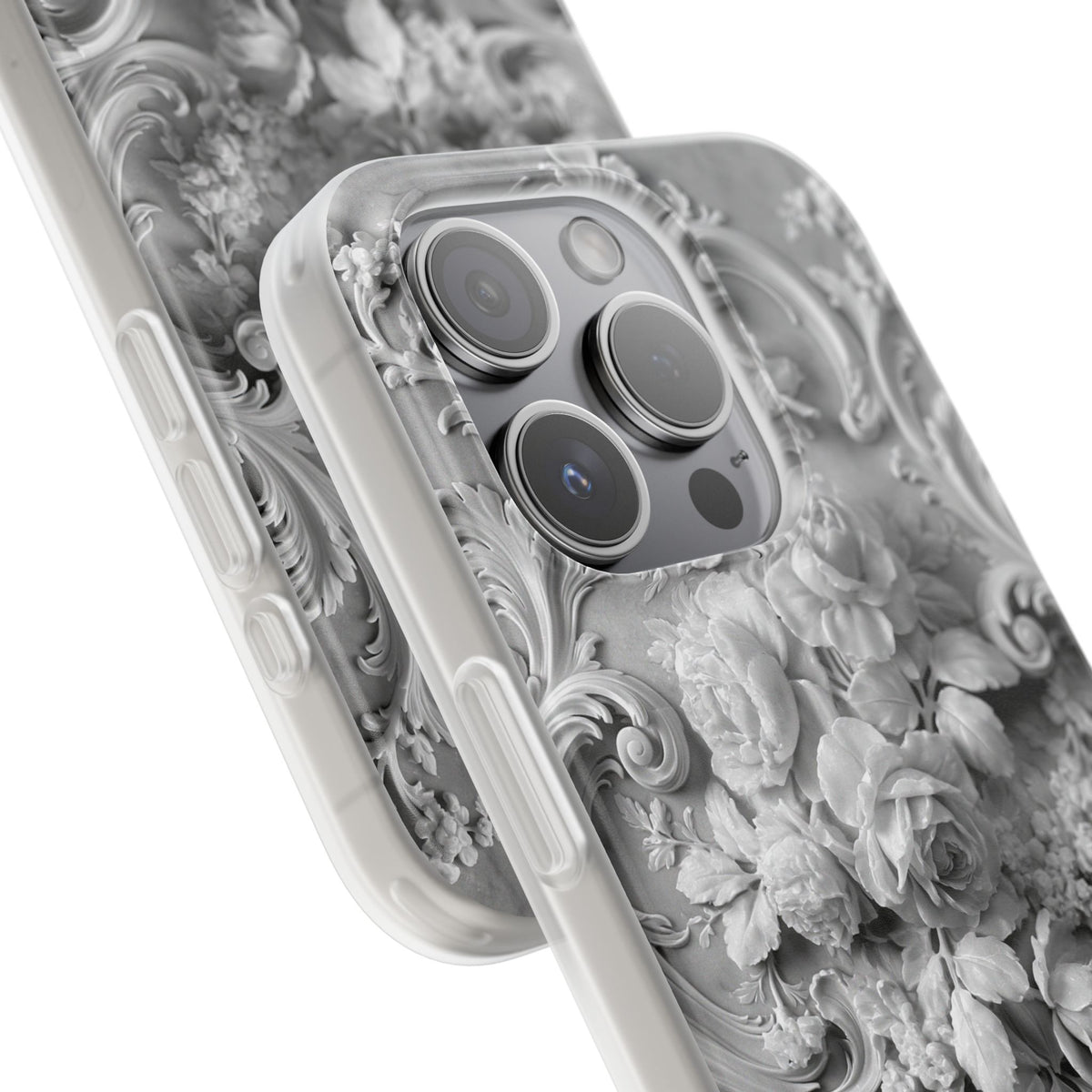 Rococo Marble Rose · Lite Phone Case for iPhone ·  White