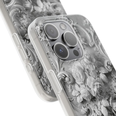 Rococo Marble Rose · Lite Phone Case for iPhone ·  White
