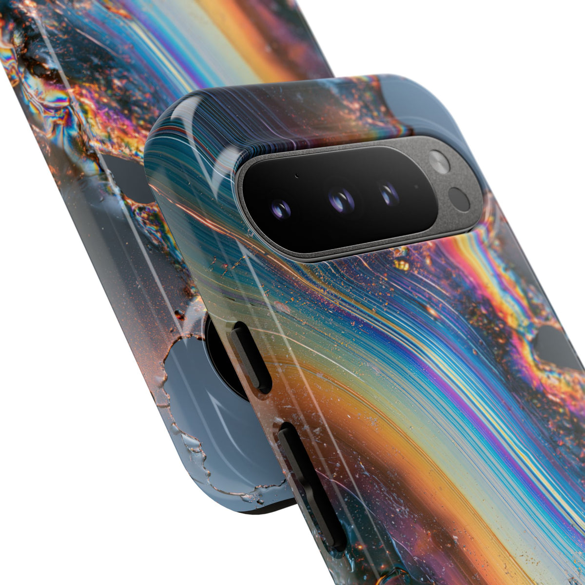Prismatic Aura Flow · Tough Phone Case for Pixel ·  Blue