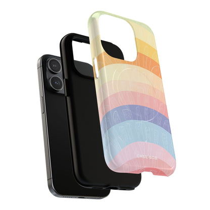 Pastell Regenbogen Bänder iPhone 15 Pro Case - Tough+