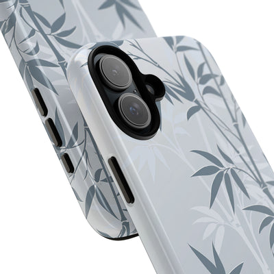 Blue Tough Phone Case for iPhone - Slate Bamboo Shadow