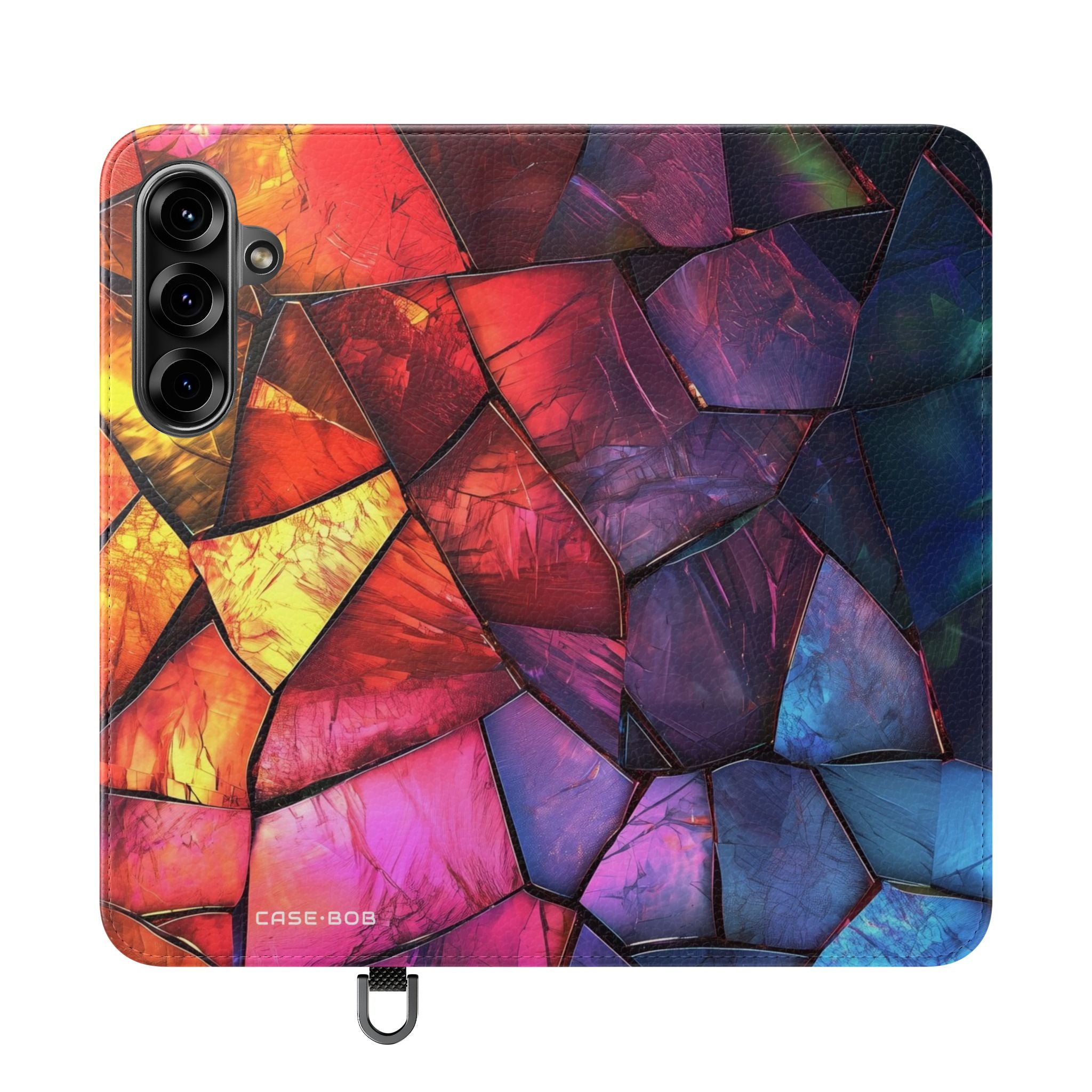 Crimson Shard Mosaic - Samsung S25+ Case - Wallet