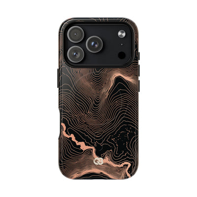 Mesa Elevation Contour · Tough 2.0 Magnetic Phone Case for iPhone · Black