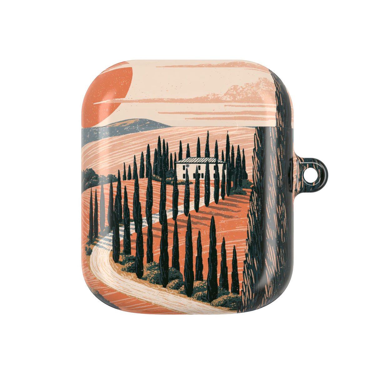 Tuscan Cypress Horizon · Hard Case for AirPods & AirPods Pro · Orange