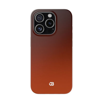Orange Lite Phone Case for iPhone - Obsidian Ember Fade