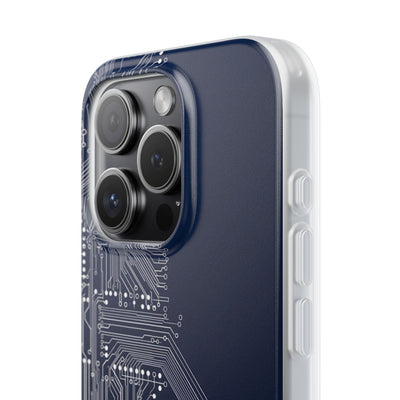 Blue Lite Phone Case for iPhone - Cobalt Data Stream