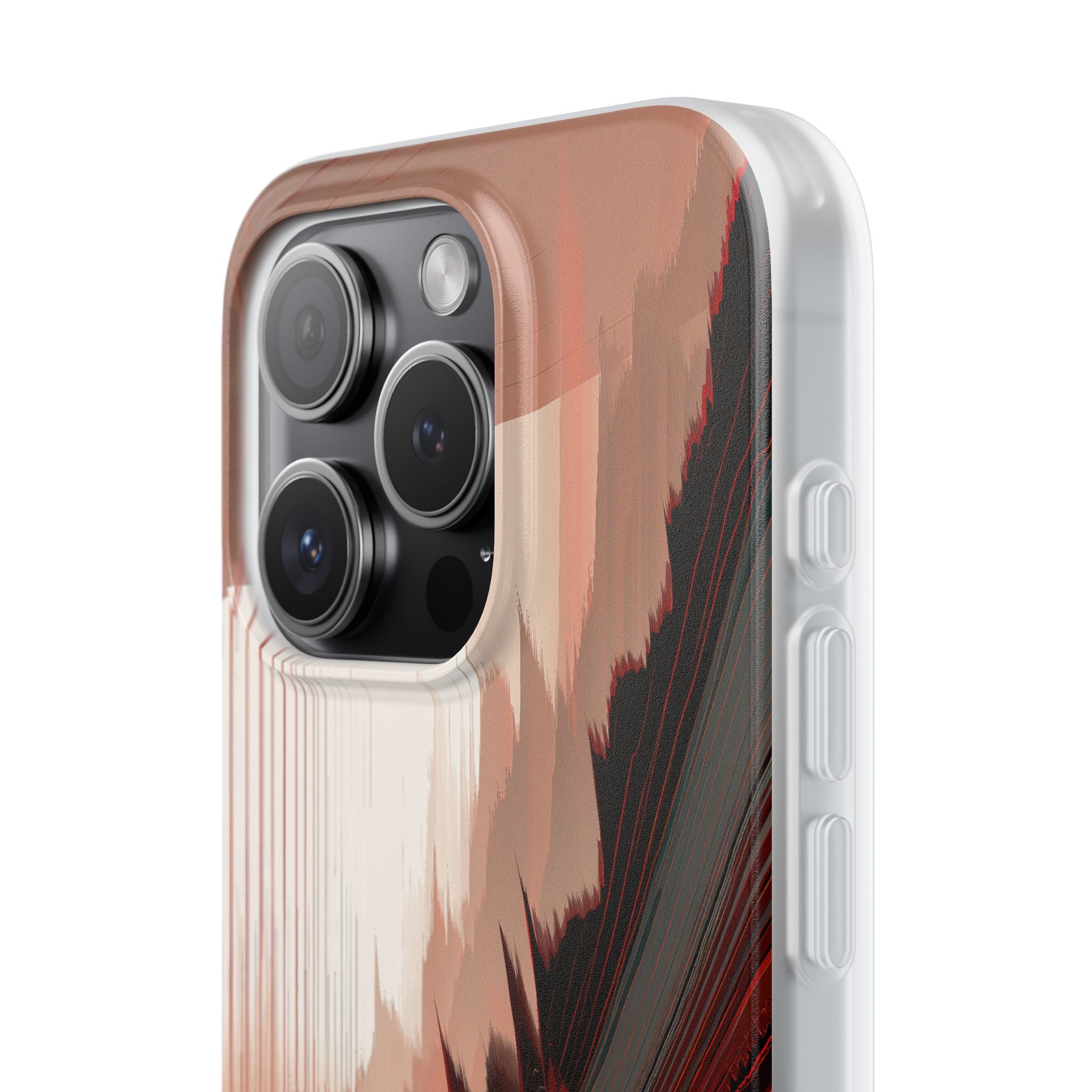 Red Lite Phone Case for iPhone - Crimson Pulse Horizon