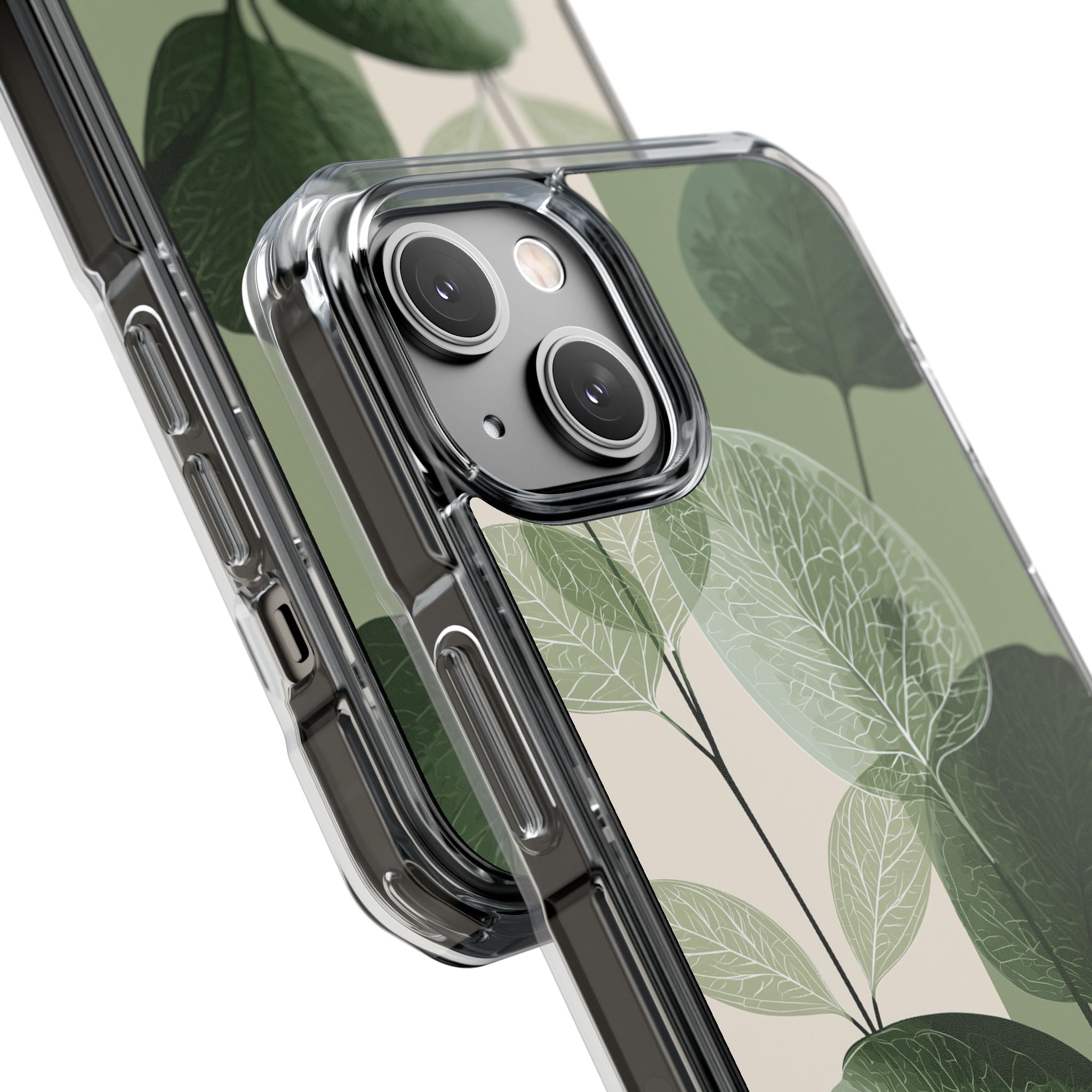 Green Impact MagSafe Phone Case for iPhone - Sage Leaf Skeletals