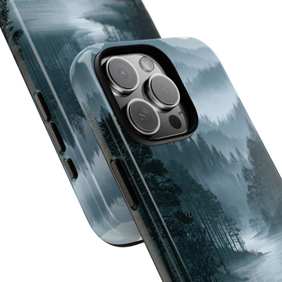 Silent Nordic Fjord · Tough Phone Case for iPhone · Blue