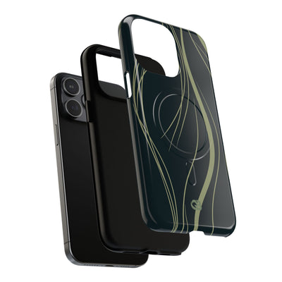 Green Tough 2.0 Magsafe Phone Case for iPhone - Obsidian Sage Flow