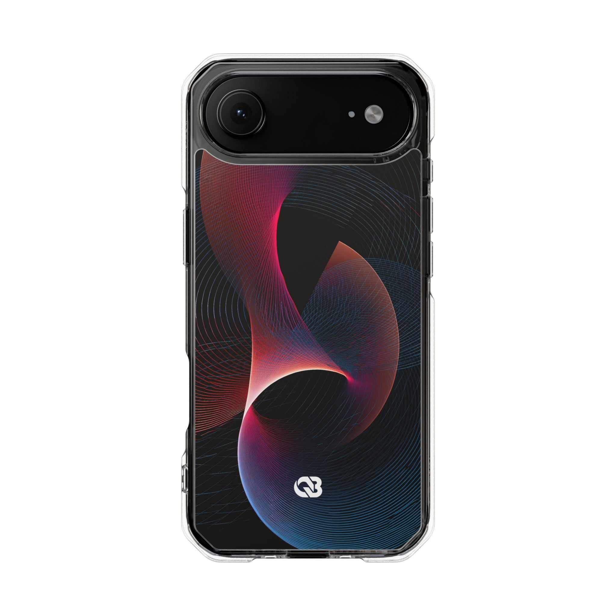Black Impact MagSafe Phone Case for iPhone - Cobalt Crimson Flux
