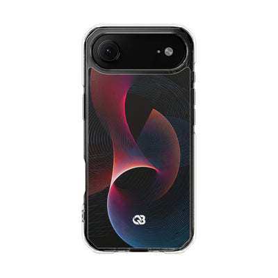 Black Impact MagSafe Phone Case for iPhone - Cobalt Crimson Flux