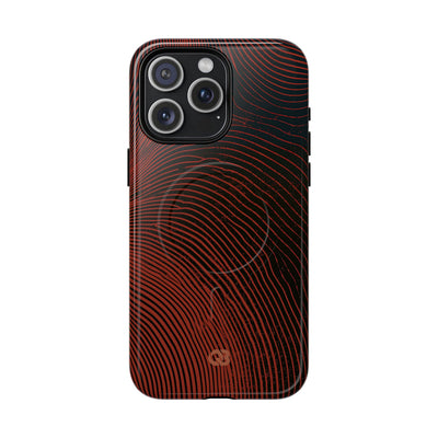 Red Tough 2.0 Magsafe Phone Case for iPhone - Terracotta Nerve Map