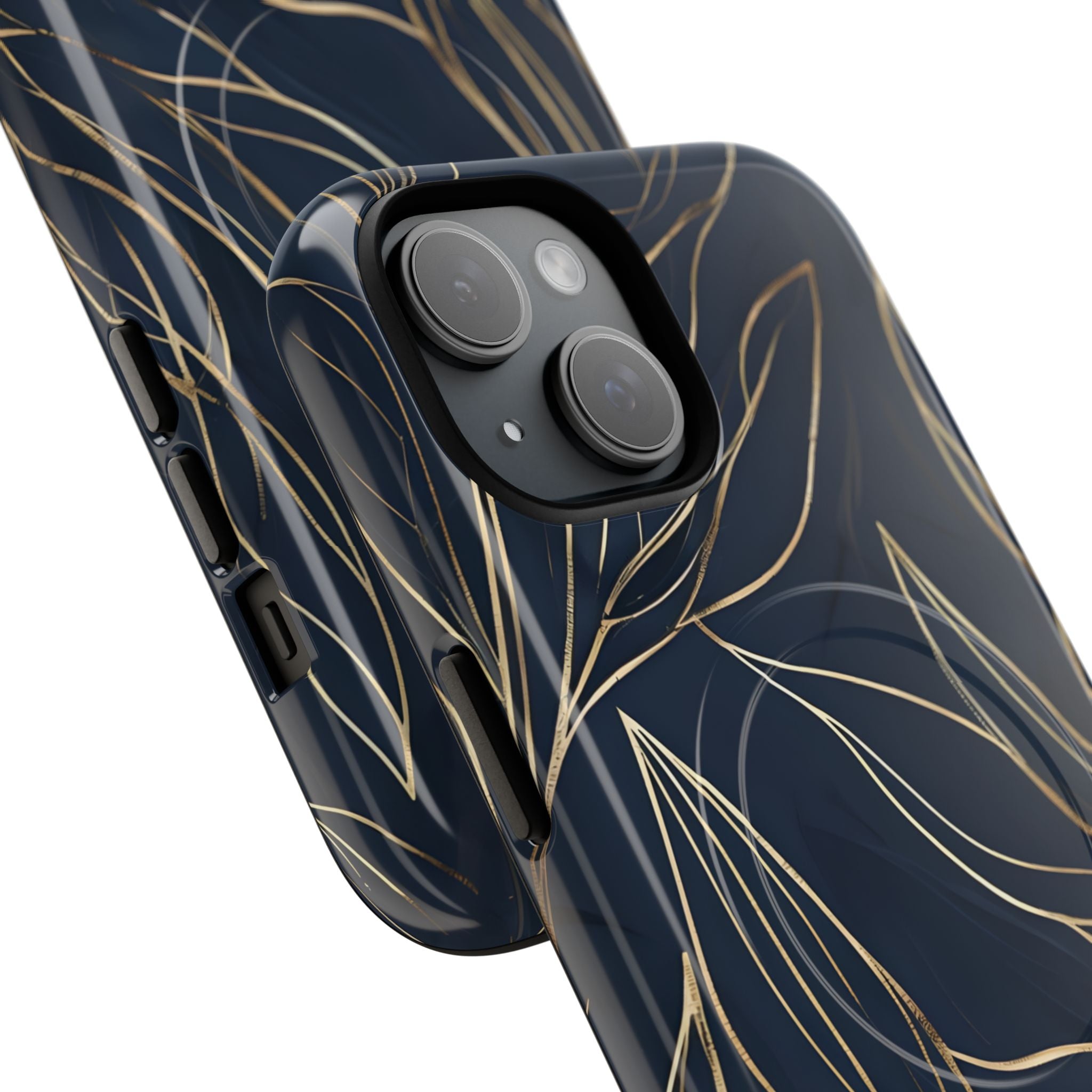 Gilded Navy Foliage · Tough+ Magsafe