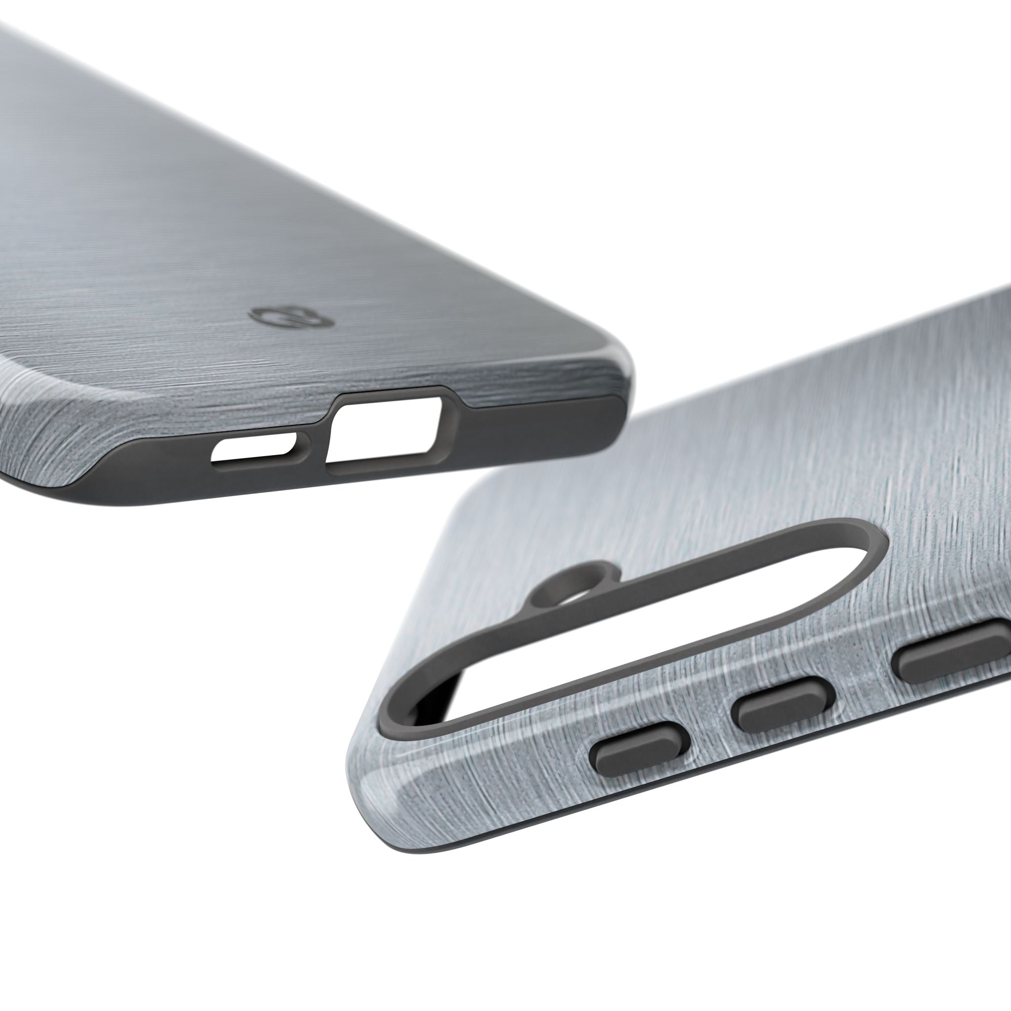 Silver Tough Phone Case for Samsung - Satin Chrome Grain