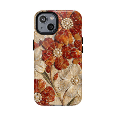 Carnelian Pearl Bloom · Tough 2.0 Magnetic Phone Case for iPhone · Orange