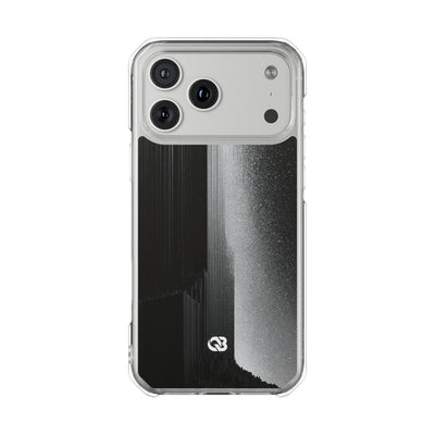 Black Impact MagSafe Phone Case for iPhone - Brutalist Pixel Monolith