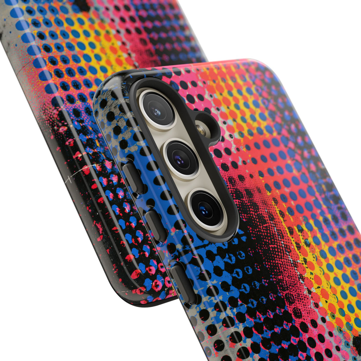 Chromatic Halftone Grid · Tough Phone Case for Samsung · Blue