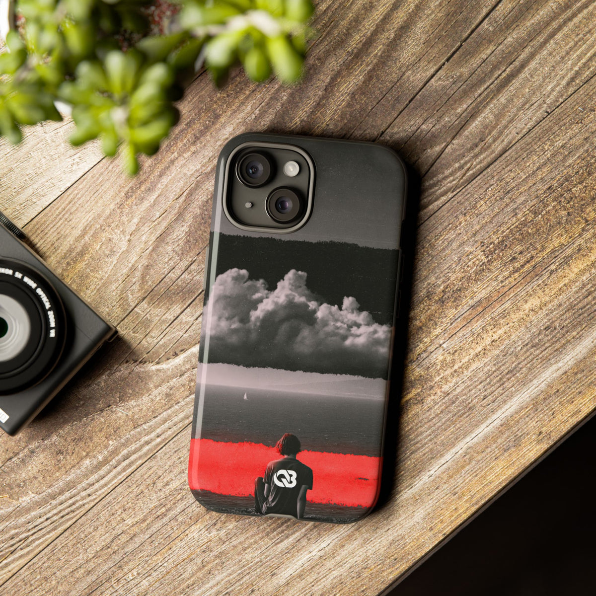 Crimson Horizon · Tough Phone Case for iPhone · Black