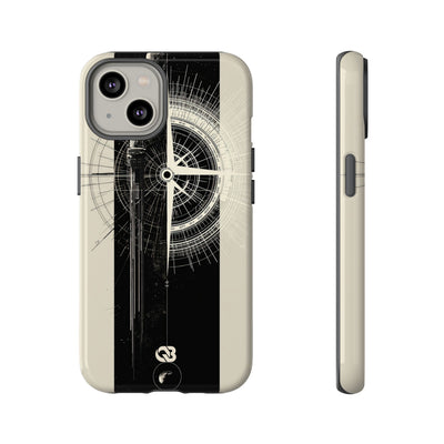 Beige Tough Phone Case for iPhone - Zenith Vector Spire