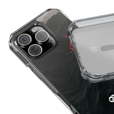 Crimson Ridge Pass · Clear Impact Magnetic Phone Case for iPhone ·  Black