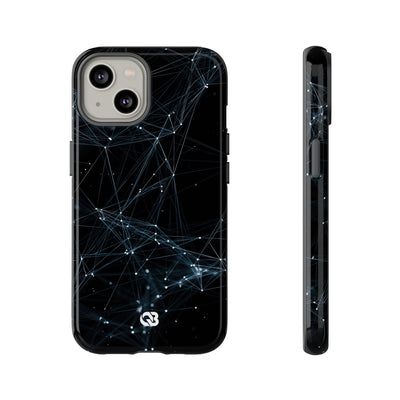 Black Tough Phone Case for iPhone - Arctic Neural Mesh