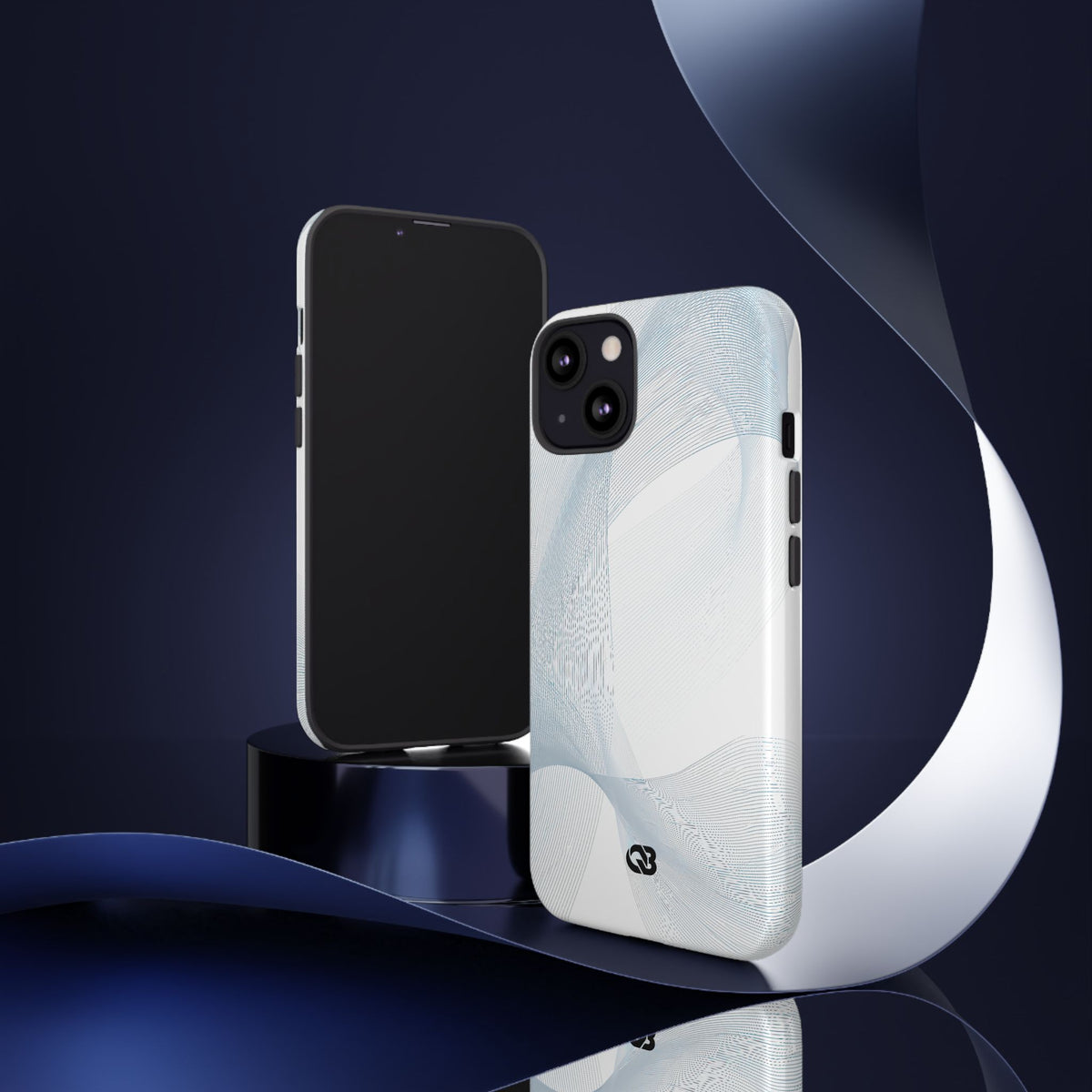 Glacial Contour Waves · Tough Phone Case for iPhone · White