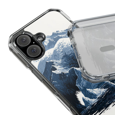 Fjord Summit Bear · Clear Impact Magnetic Phone Case for iPhone · Blue