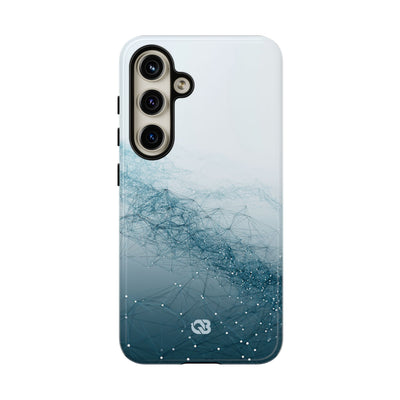 Teal Tough Phone Case for Samsung - Cyan Vector Lattice