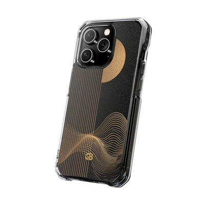 Gold Impact MagSafe Phone Case for iPhone - Gilded Obsidian Dunes