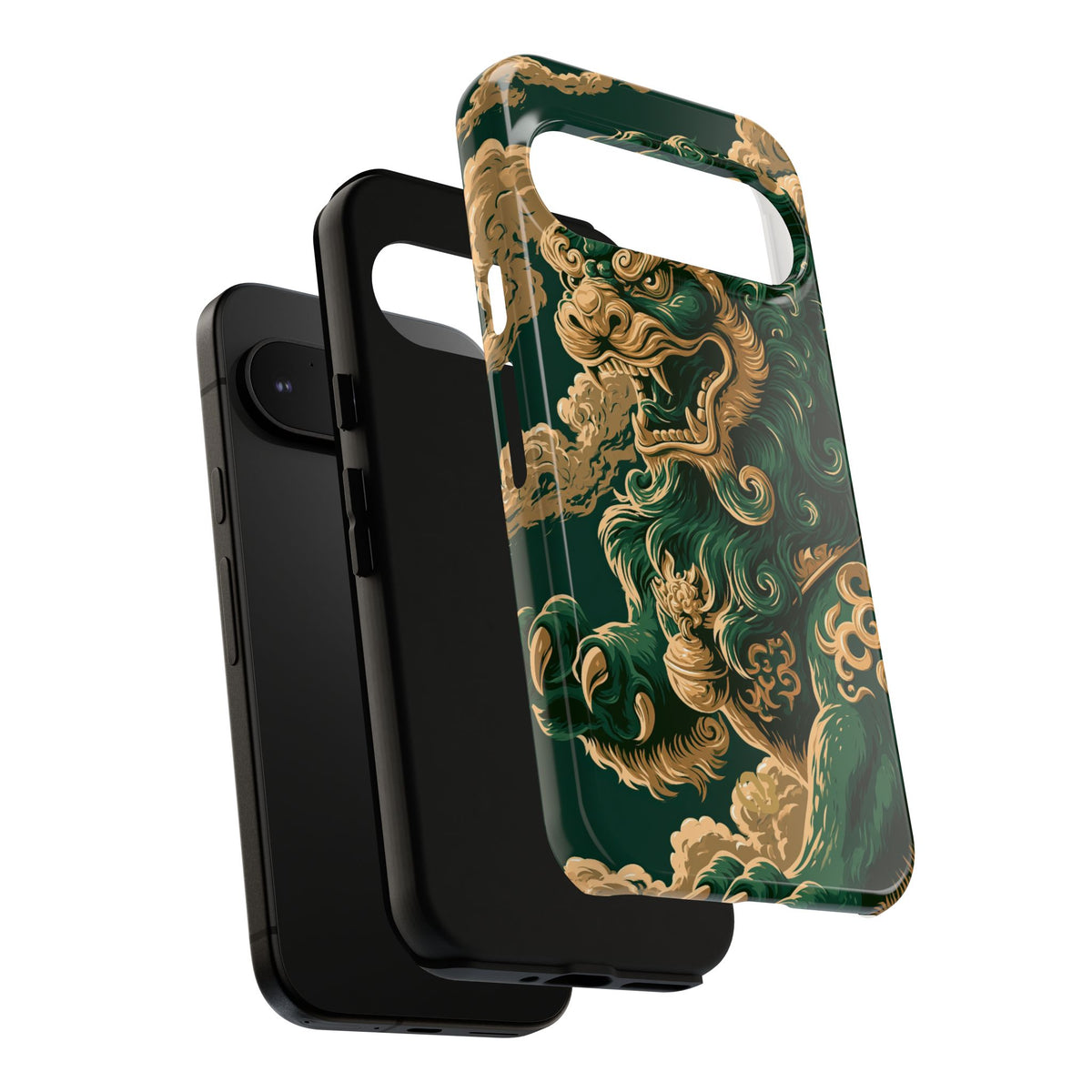 Imperial Guardian Lion · Tough Phone Case for Pixel ·  Green