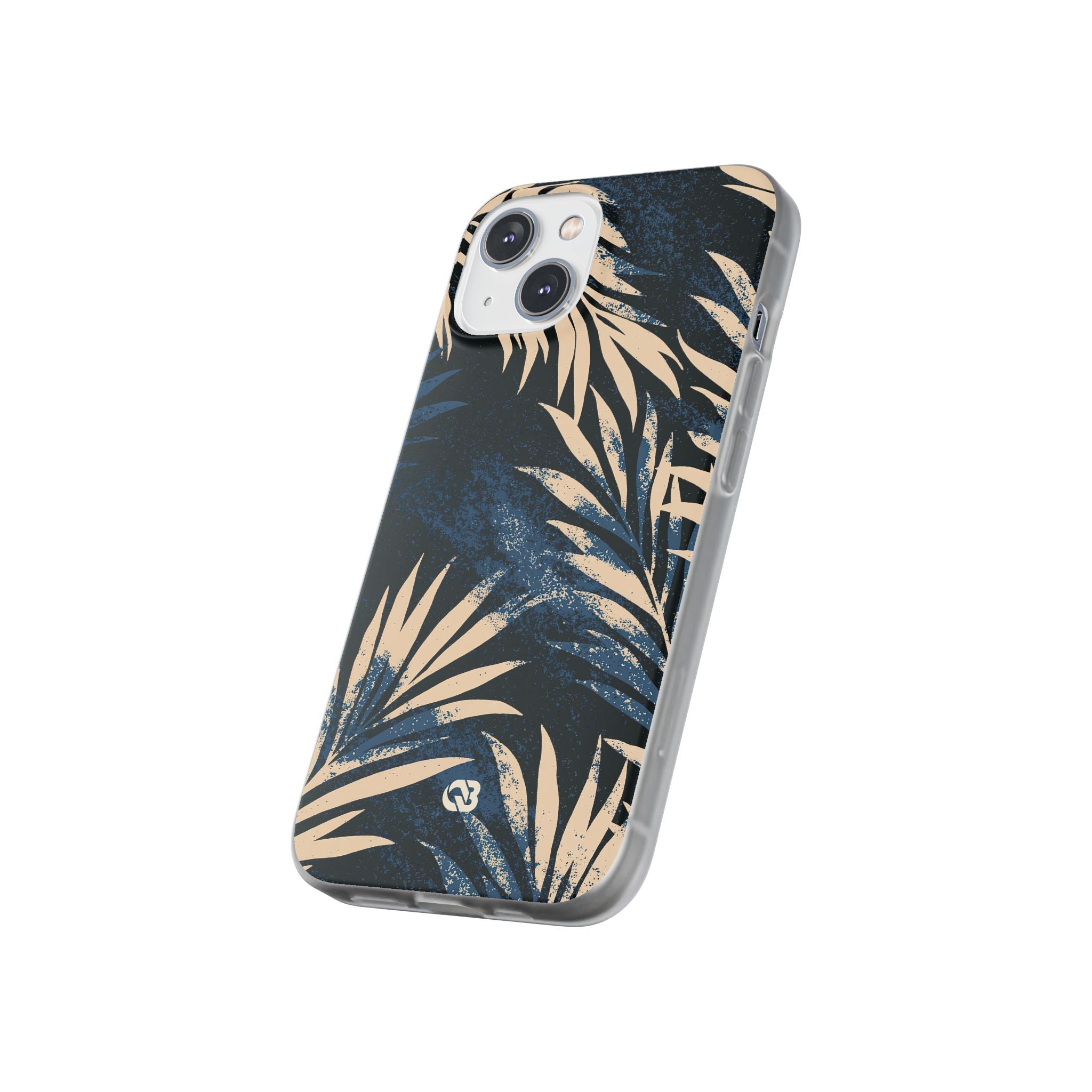 Blue Lite Phone Case for iPhone - Midnight Indigo Palm