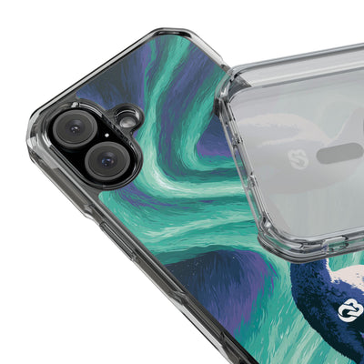 Arctic Aurora Bear · Clear Impact Magnetic Phone Case for iPhone · Teal