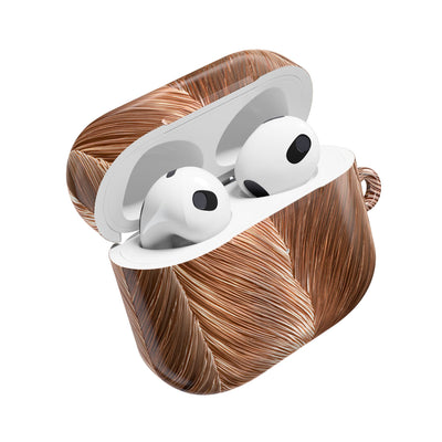 Rose Gold Weave · Hard Case for AirPods & AirPods Pro · Brown